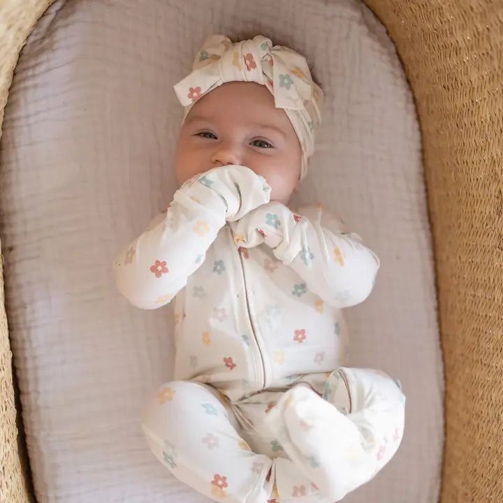 Bamboo 2-Way Convertible Zip Romper | Sunlit Daisy (0-24m)